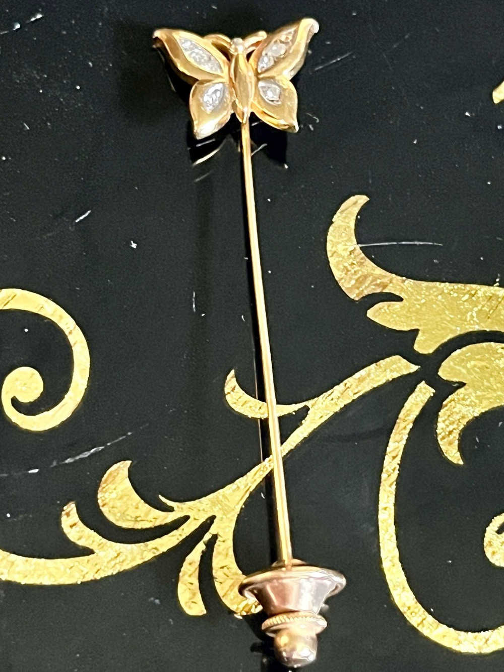 Vintage Crown Trifari Butterfly Stick Pin